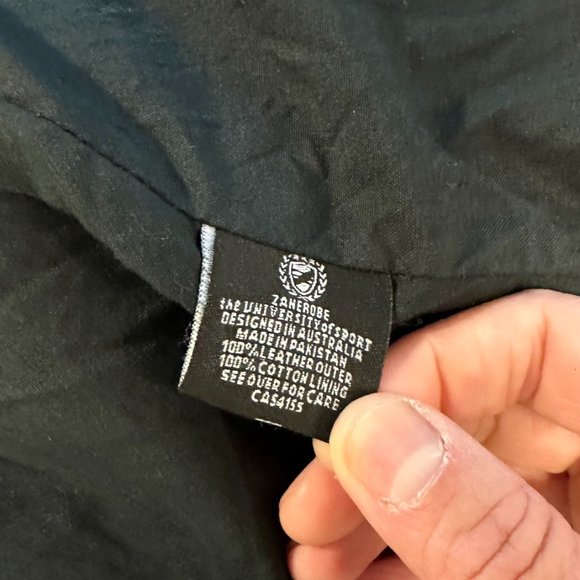 Zanerobe Black Leather Jacket CA54155 - Picture 9 of 9